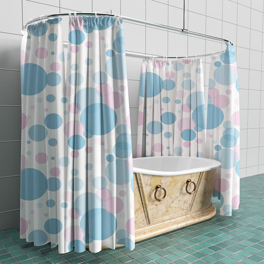 Bubbles Fabric Shower Curtain custom