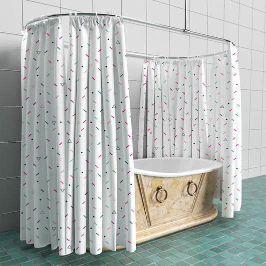 custom Classic Retro Fabric Shower Curtain