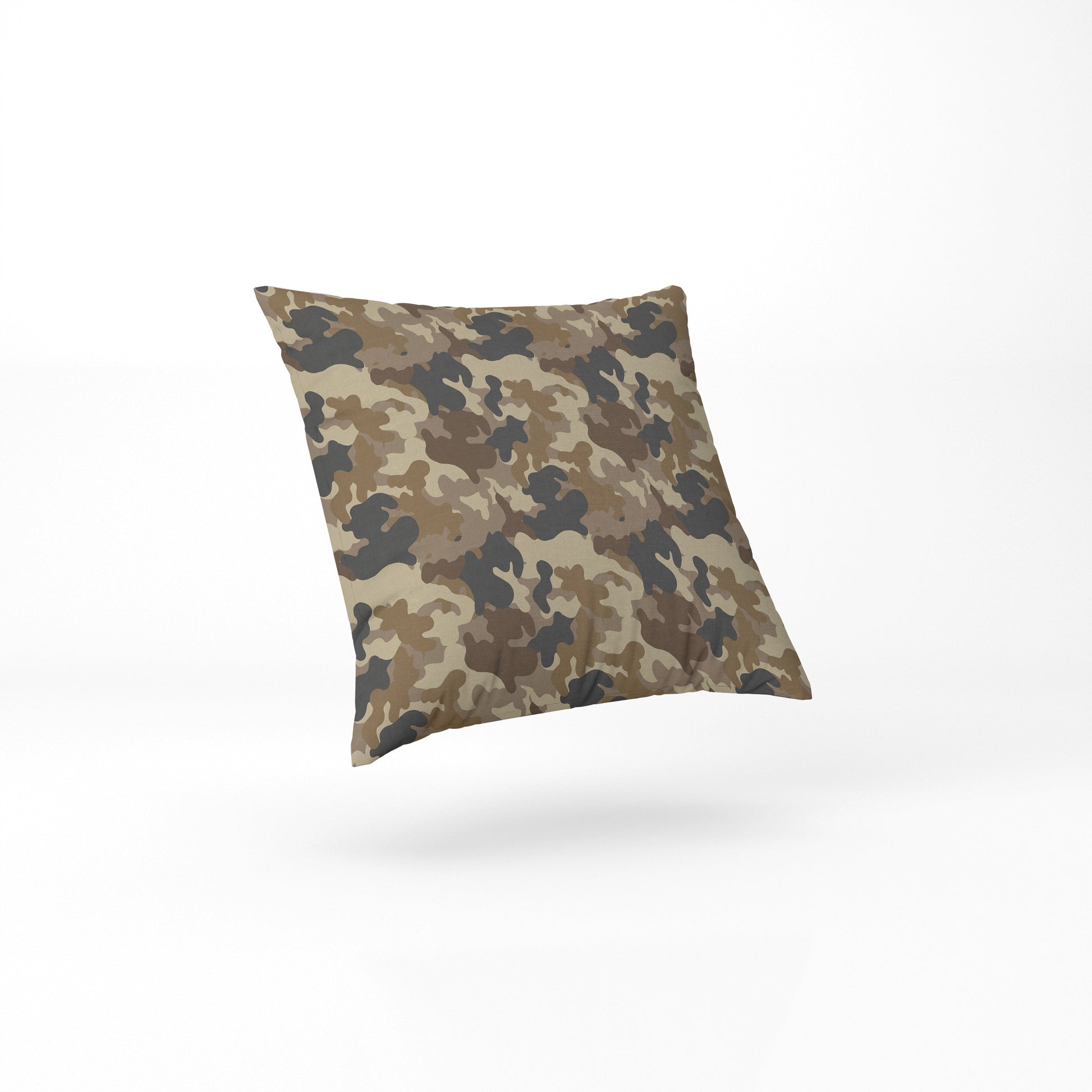 Brown Camo Camouflage Pillow custom pastel colour