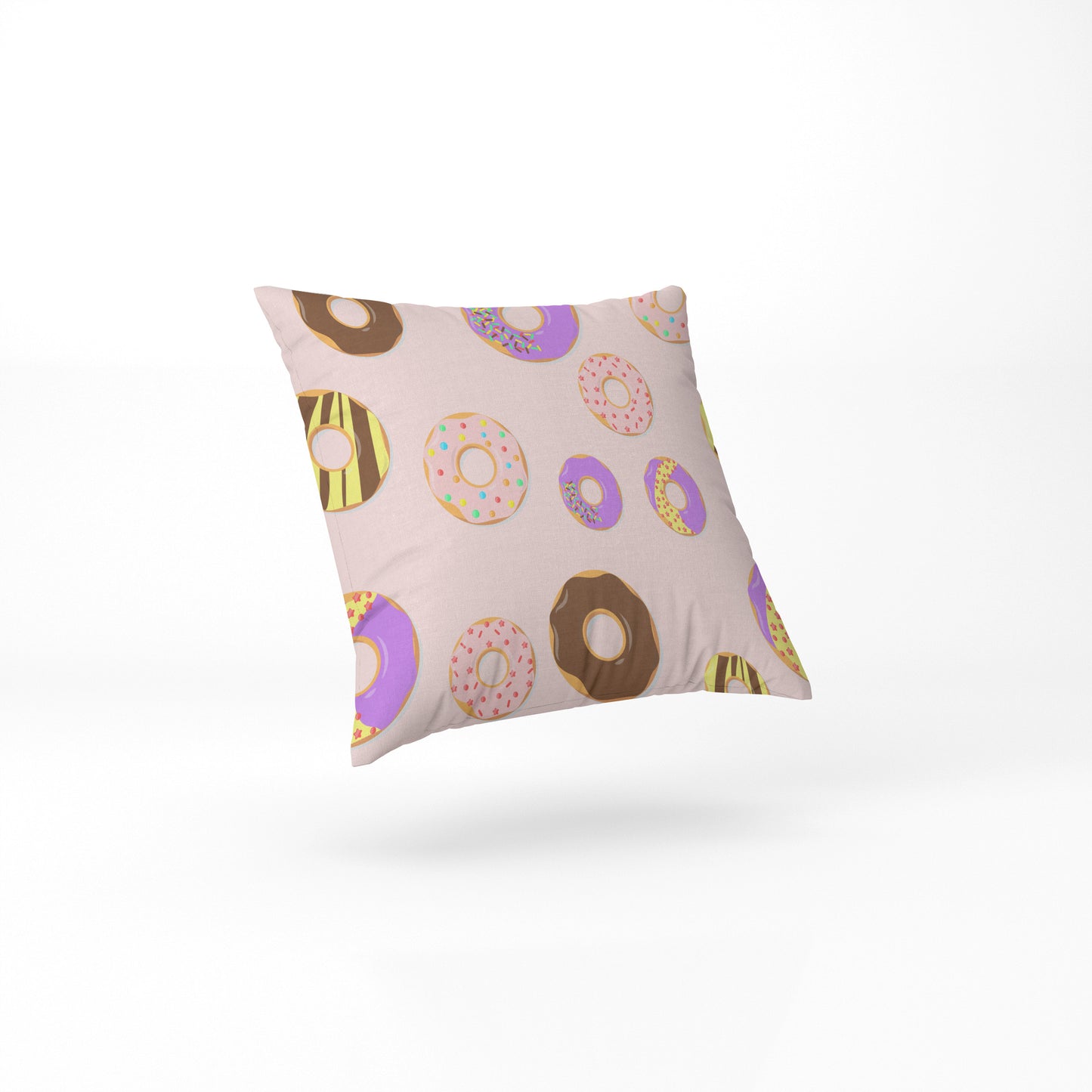 Pink Donuts Pillow custom pastel colour