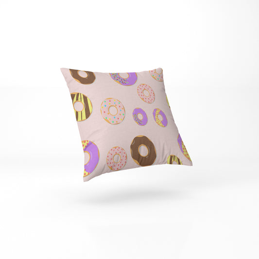 Pink Donuts Pillow custom pastel colour