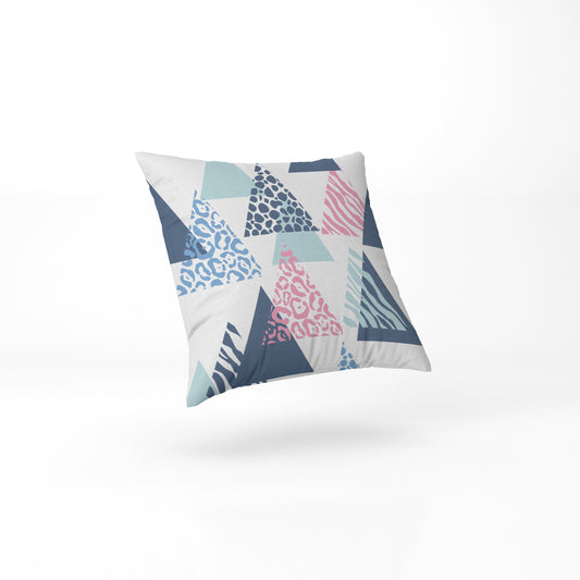 custom full sublimation Triangle Animal Print Pillow in pastel colour