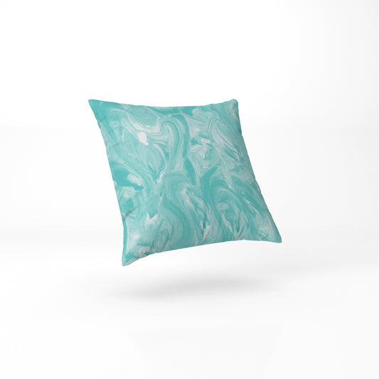 Teal Marble Pillow full sublimation printed in pastel colour 