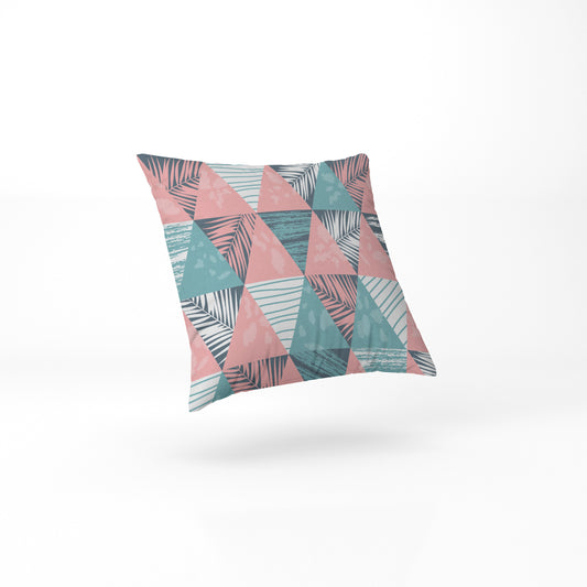 custom Palm Leaf Pattern Pillow in pastel colour