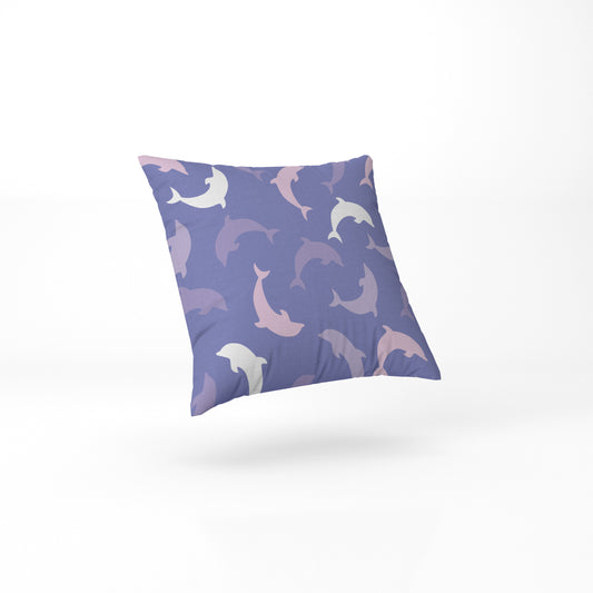 custom Dolphin Pillow full sublimation printed in pastel colour