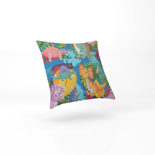 custom Dinosaur Pillow full sublimation printed in pastel colour