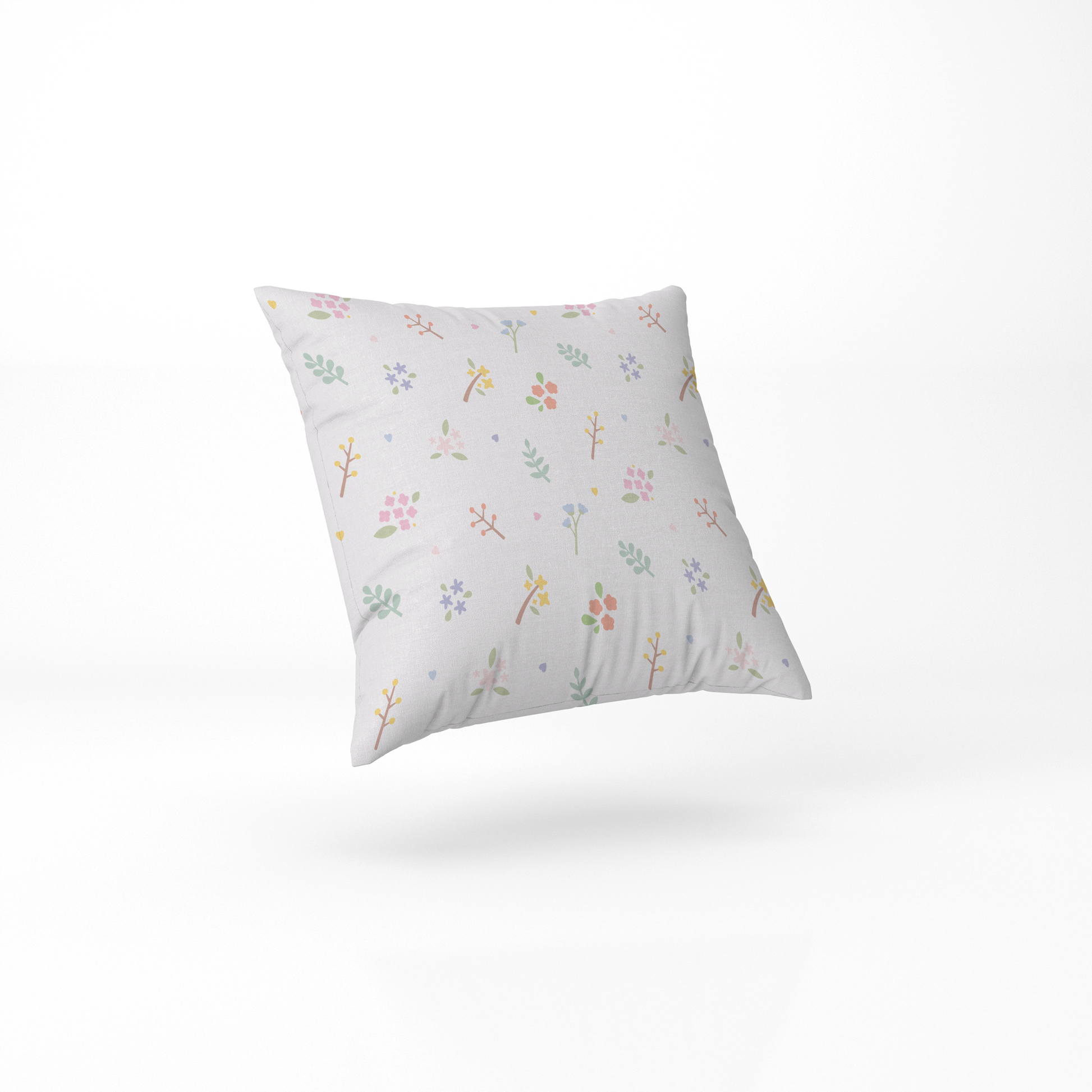 custom full sublimation Summer Flowers Pillow in pastel colour