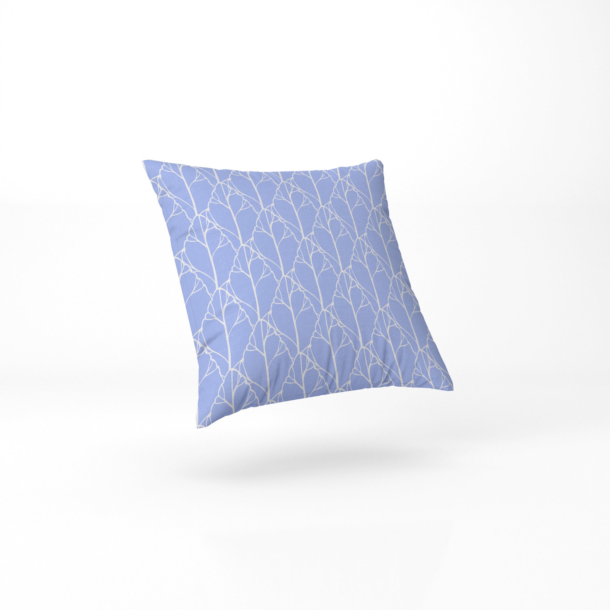 Blue Leaf square throw Pillow custom pastel colour