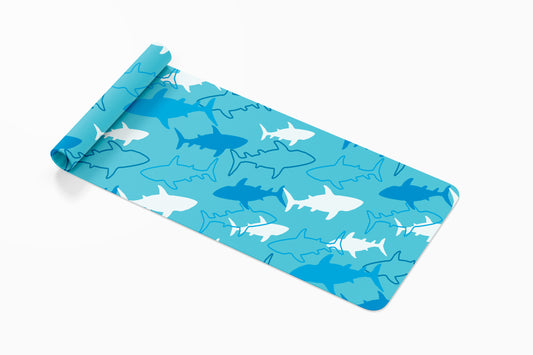 Shark Week Yoga Mat neoprene backing