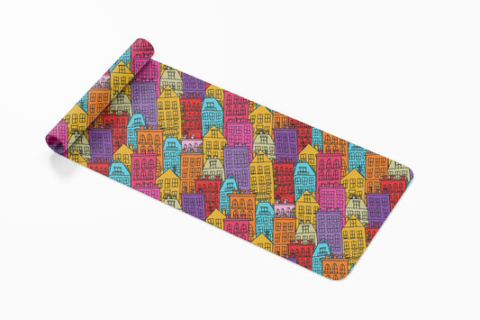 custom Vibrant City Yoga Mat