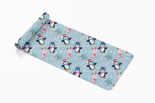 Holiday Penguin custom Yoga Mat