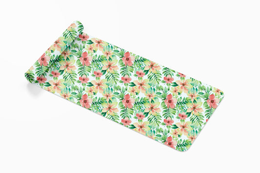 Green Floral custom Yoga Mat