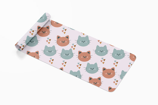 custom full sublimation Happy Cats Yoga Mat