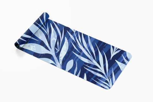 Blue Palm Yoga Mat