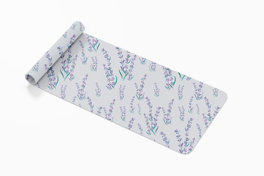 Lilac Floral Yoga Mat