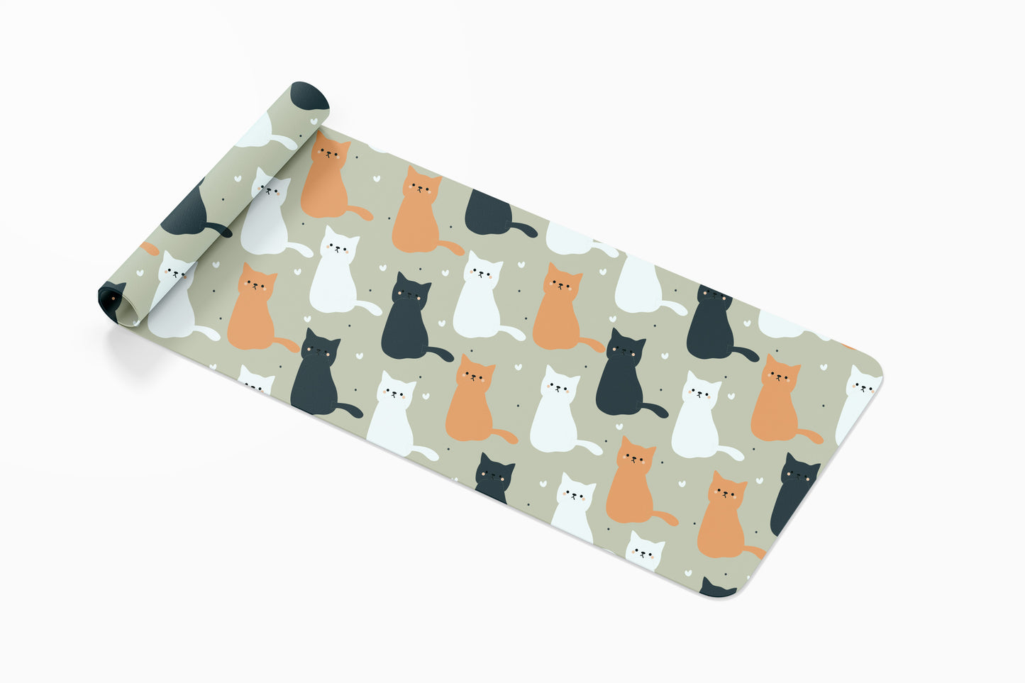 full sublimation printed Kitty Cats Yoga Mat